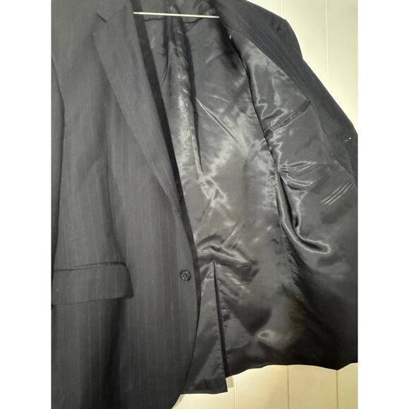 Jos. A. Bank · 43R · Pinstripe Wool Blazer · Two-Button · Blue/Black - Picture 6 of 9